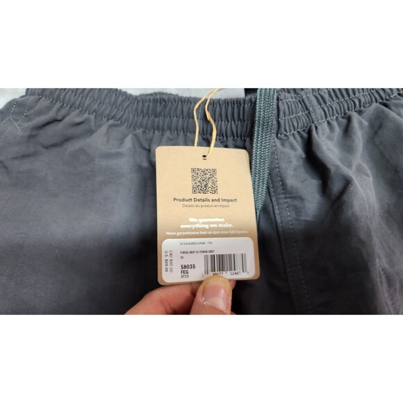 NWT Patagonia Men's XS Forge Grey Baggies Longs Swim Trunks 7" Inseam - Picture 6 of 8